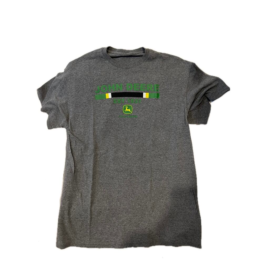 John Deere Gray T-Shirt Mens L